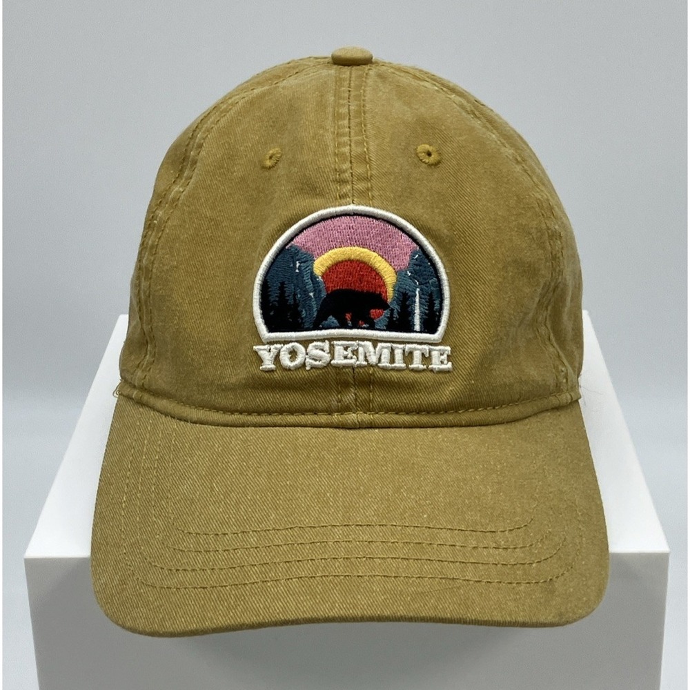 Yosemite Hat Cap Strap Back Embroidered National Park USA Souvenir Bear Gorpcore